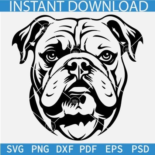 Bulldog Head SVG