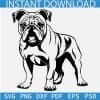 Bulldog dog standing SVG