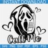Call Me Ghost SVG, Screaming Ghost Call Me SVG, Halloween Ghost Call Me SVG