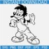 Cartoon Goofy Sketch SVG, Goofy Bad Boy SVG Outline SVG, Baby Goofy Cartoon Line art SVG