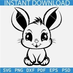 Cute Baby Rabbit Svg