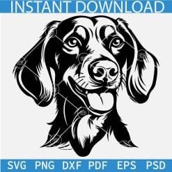 Dachshund Dog Breed Head SVG