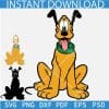 Dog Pluto Sitting Layered SVG, Mickey Dog Pet SVG, Sitting Disney Dog Pluto SVG