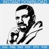 Drake Portrait SVG, Drake Face with toothpick SVG