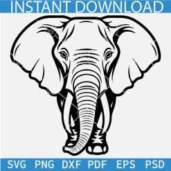 Huge Elephant Vector Svg