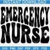 Emergency Nurse Retro Wavy Text SVG