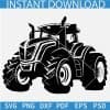 Huge Farm Tractor Silhouette Svg