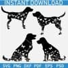 Floral Dog Silhouette Bundle SVG