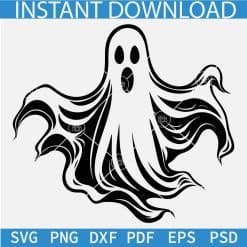 Flying Ghost Sketch Svg