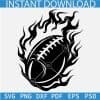 Football ball flames Svg
