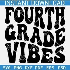 Fourth Grade Vibes Retro Wavy Text SVG