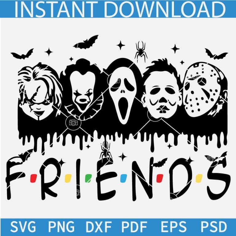 B&S Boutique Maglietta Donna Horror Movie Halloween Anime – Amici E Divertimento