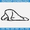 Funny polar Bear Outline SVG