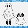 Ghost Girls with heels and Dog SVG