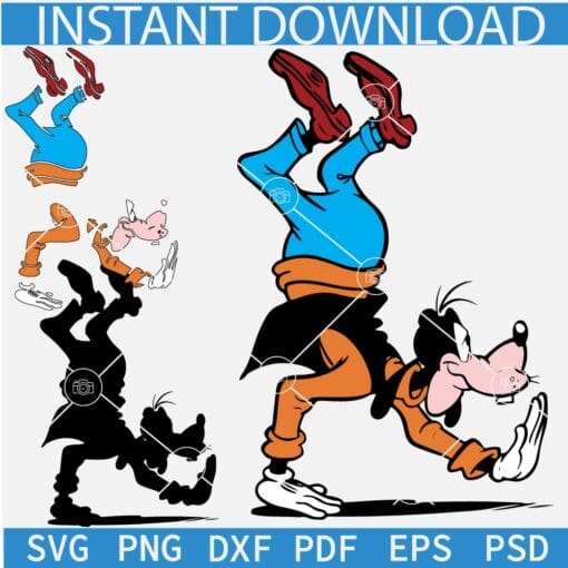 Goofy Dog Yoga SVG, Goofy standing with front legs svg, Funny Goofy Dog SVG