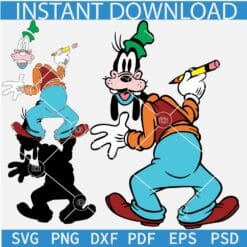 Goofy Teacher SVG, Goofy writing on wall SVG, Disney Goofy Teacher SVG