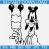 Goofy snack outline SVG, Disneyland Goofy Snack SVG, Goofy with Ice-cream SVG