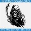 Happy Grim Reaper Head Svg