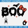 Halloween Boo Bat and Spider SVG, Boo with Bow and Spider SVG, Boo Spider and Bat SVG