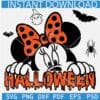 Halloween Minnie SVG, Peeking Minnie Halloween Spider SVG, Disney Halloween Peeking SVG