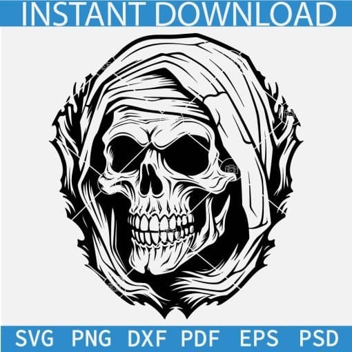 Happy Halloween Skull Mummy Svg