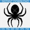 Halloween Spider SVG, Spider silhouette SVG, Spider Facing down SVG