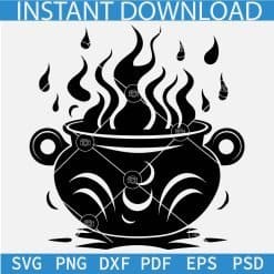 Halloween Witch Cauldron Svg