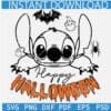 Happy Halloween Stitch SVG, Peeking Stich Happy Halloween Spider SVG, Disney Halloween Stich Peeking SVG