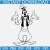 Happy goofy standing SVG, Goofy Questioning SVG, Goofy Sketch Standing SVG