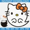 Hello Kitty Ghost SVG, Ghost Kitten SVG, Halloween Ghost Kitty SVG