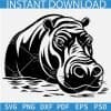 Hippo Inside Water Svg