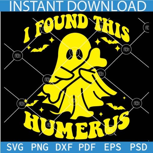 I found this humerus for black Shirt SVG, I found this humerus Ghost with Bone SVG