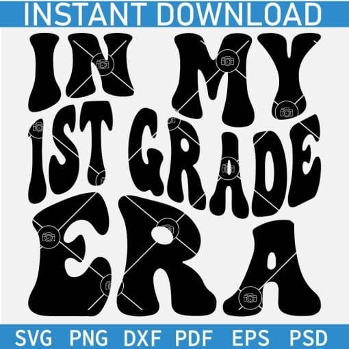 In My 1st Grade Era Retro Wavy Text SVG