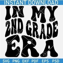 In My 2nd Grade Era Retro Wavy Text SVG