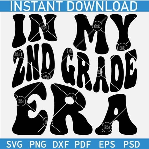 In My 2nd Grade Era Retro Wavy Text SVG