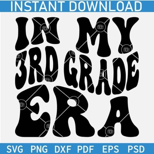 In My 3rd Grade Era Retro Wavy Text SVG