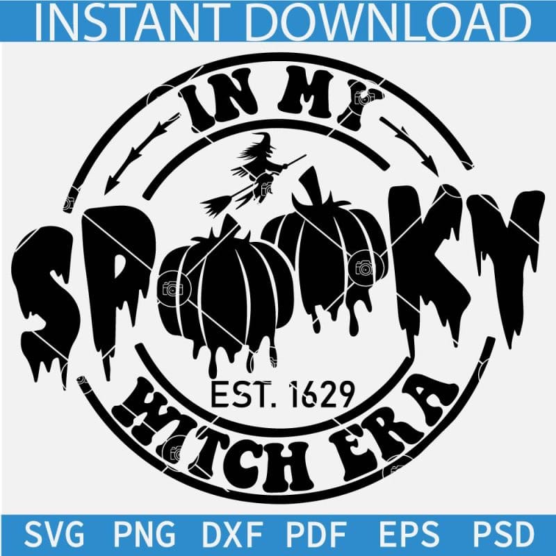 Sweat-shirt Halloween Femme 'In My Spooky Witch Era' - Manches Longues, Col Rond, Coupe Ample - Style Vintage