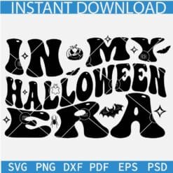 In my Halloween Era SVG, Retro Wavy Text Halloween Era SVG