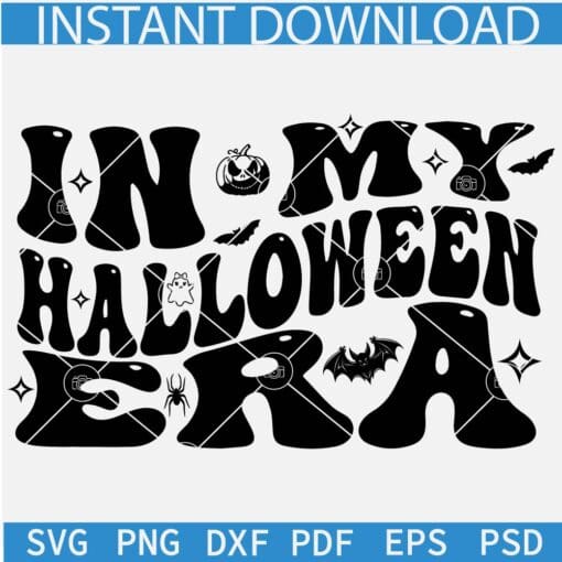 In my Halloween Era SVG, Retro Wavy Text Halloween Era SVG