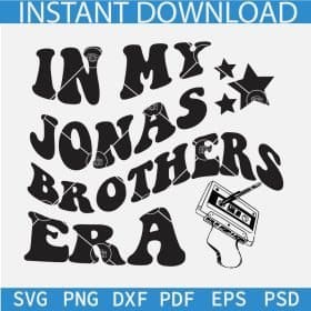 In my Jonas Brothers era Retro Wavy Text SVG, In my Jonas brothers era