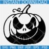 Jack Skellington Pumpkin SVG, Halloween pumpkin Jack Face SVG, Halloween Jack Face Pumpkin SVG
