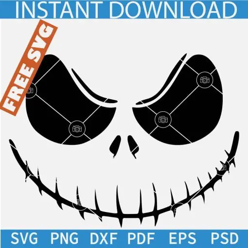 Jack Skellington Face Free Svg