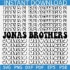Jonas Brothers Stacked SVG, Retro Text Jonas Brothers Stacked SVG