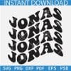Jonas retro wavy text SVG, Jonas Brothers SVG