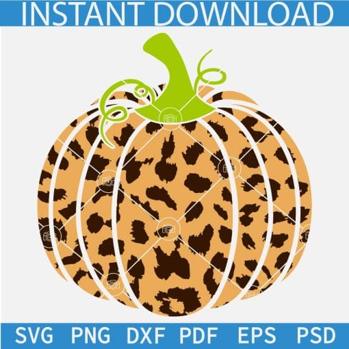Leopard Prints Pumpkin Layered SVG, Pumpkin with Leopard Prints SVG, Animal Prints Pumpkin SVG