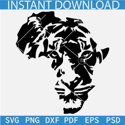  Lion Head In Africa Map svg