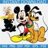 Mickey Holding Pluto Dog Layered SVG, Pluto with Mickey Mouse SVG, Disney Movie Characters SVG