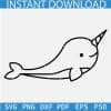 Narwhal Outline SVG