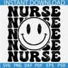 Smile on Stacked Nurse Retro Text SVG