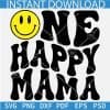 One Happy Mama Retro Text Smile SVG
